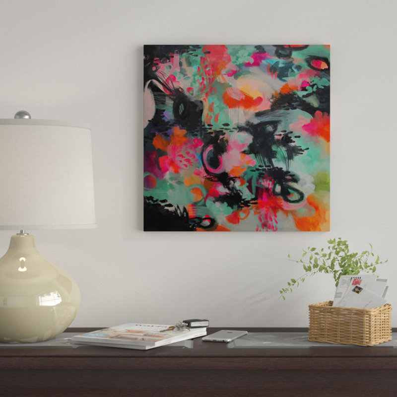 « inversed ink » par stéphanie corfee, impression sur toile, H 18 po x l 18 po x P 1,5 po, Toile avec cadre flottant noir
