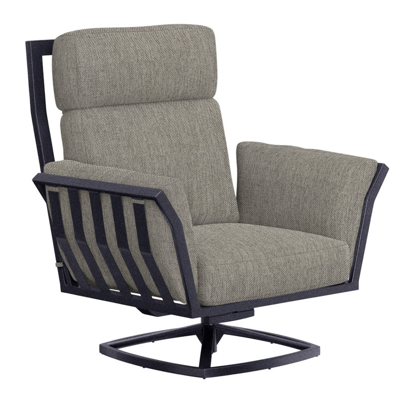 Aris Outdoor Rocker Chair, Graphite, Alcazar Redwood