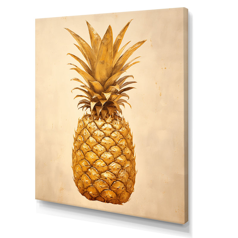 Pinapple Golden Grove II sur toile, H 44 po x l 34 po x P 1,5 po, Toile tendue