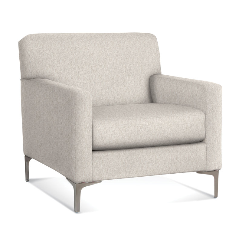 Tampa Upholstered Armchair, Snow Crypton Performance; 0884-91