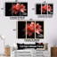 Rose rose noir rhododendron minuit II - ensemble d'art mural rhododendron-107196617-107196620