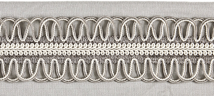 Botanica Colette Braided Tape Fabric, French Gray