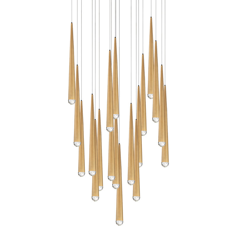 Luminaire suspendu en grappe 21 lumières Cascade