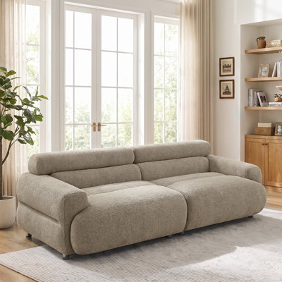 89.37'' Boucle Upholstered Sofa