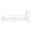 Lit plateforme blanc avec rangement intégré à DEL, tête de lit et garde-corps blanc fonctionnel-1398835956-1398835957