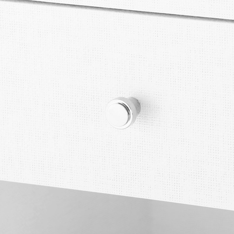 Fedor Accent Chest, White Grasscloth