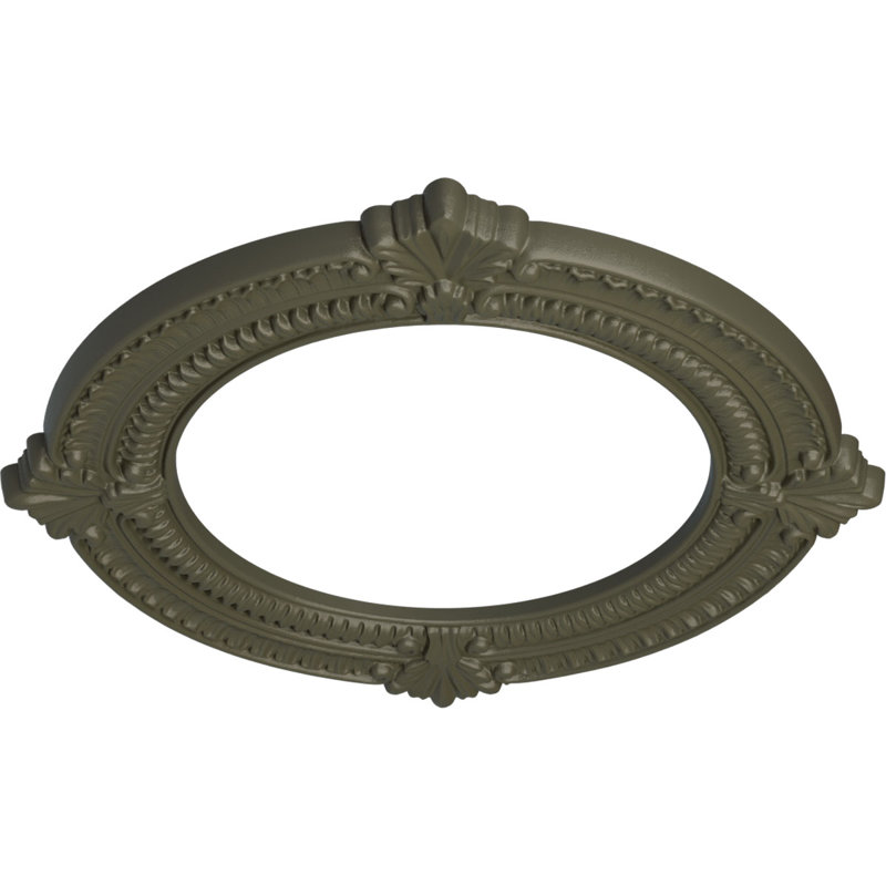 Médaillon de plafond Endurathane Benson, P 13 1/8 po x P 8 po x P 5/8 po (convient aux auvents jusqu'à 8 po), finition hamamélis peinte à la main