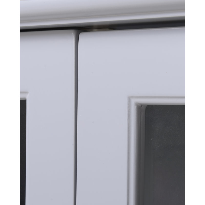Solid Wood Accent Cabinet, Gray