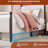 Twin Size Bed Frame with Vertical Stripes headboard Bedroom Platform Bed Vintage Metal Legs No Box Spring Needed Easy to assemble White(Bed frame only)-1784908673-1784908679
