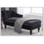 Luxueuse chaise longue en velours avec capitonnage à boutons et garniture cloutée, parfaite pour une détente et un confort élégants