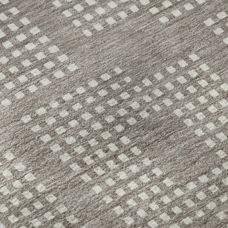 Premium Machine Washable Prisco Taupe Rug, Runner 2'3" x 7'6"