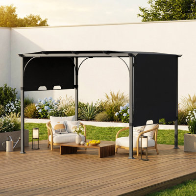 Outdoor Pergola with Adjustable Canopy