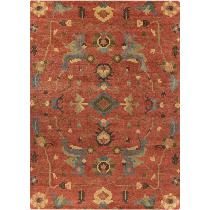 Anastacia Wool Floral Area Rug, Rectangle 9' x 13'