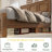 Platform Bed with LED Adjustable Headboard and Charging Port-566509733-543146574
