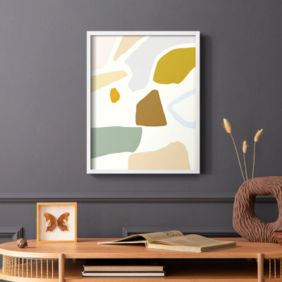 «Pastel Splotches II», reproduction encadrée - bois massif