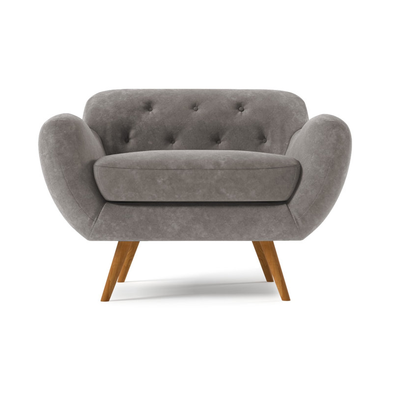 Jefferson Upholstered Armchair, Grey