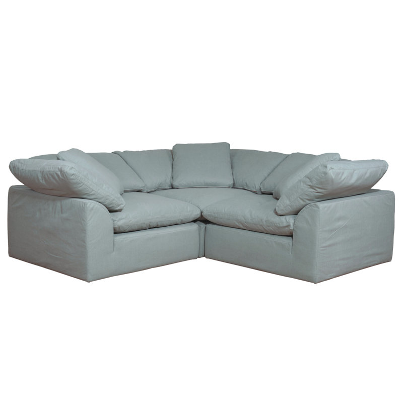 Canapé de coin modulaire surdimensionné et profond de 88 po inspiré des nuages 3 pièces | Coussin de coin modulaire |
