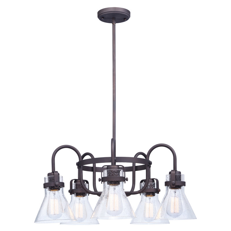 Lustre classique / traditionnel à 5 lumières Amarvir, Bronze huilé