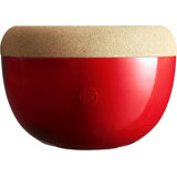 Emile Henry 10.6x7.3" Classic Deep Food Storage Bowl, Dishwasher Safe, Burgundy