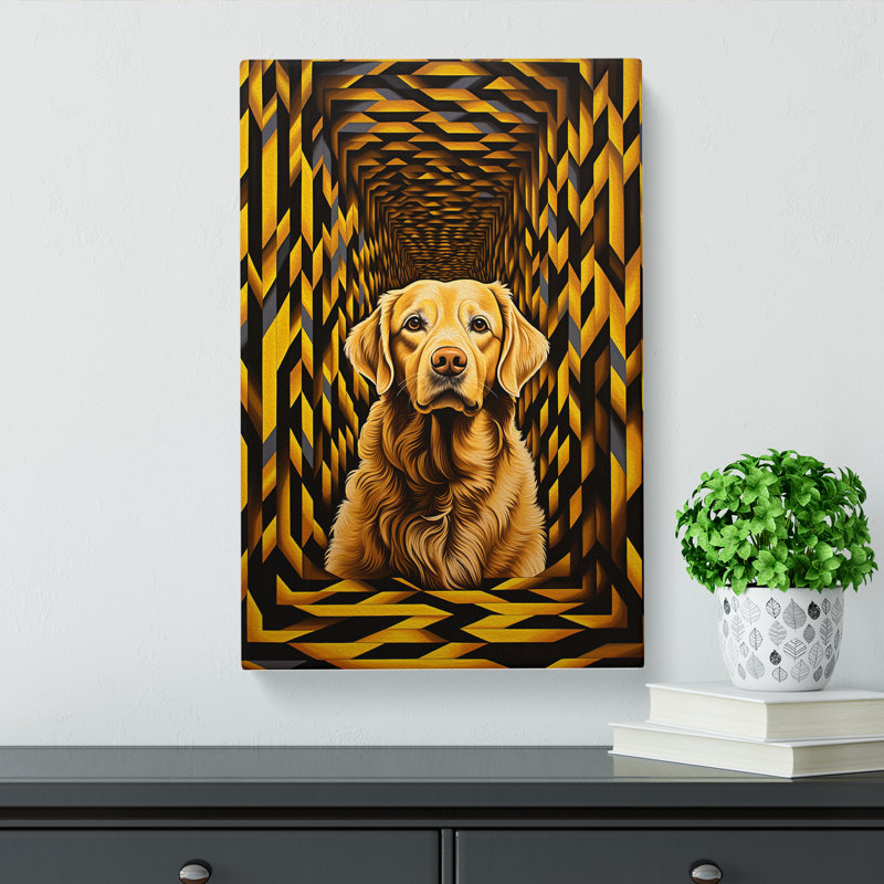 Golden Retriever Op No.2 - Wrapped Canvas, 50cm H x 35cm W x 3cm D