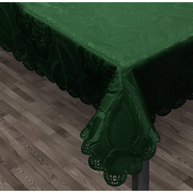 Oley Luxury Rose Damask Table Range, 2cm W x 180cm L, Forest