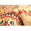 Tapis unique en laine noué à la main beige, rouge et bleu des années 2010 de 4 pi 11 po x 6 pi 6 po Finnlee