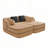 Teddy Fabric Double Chaises Sofa,No Assembly-14955522