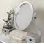 Ensemble de coiffeuse élégant avec miroir réglable et tiroirs de rangement-1200444467
