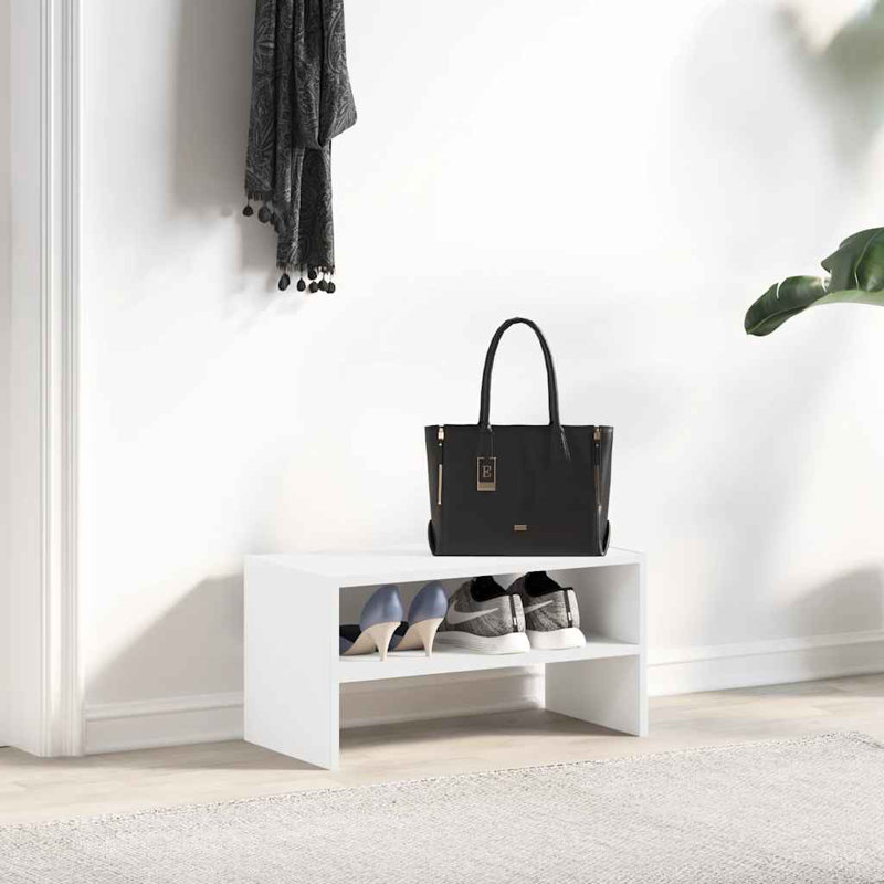 2 Pair Shoe Rack, White