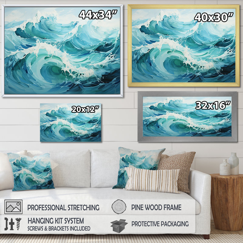 Alvi Antartica Frozen Ocean Rhythms II, reproduction d'art sur toile, H 12 po x l 20 po x P 1 po, Cadre photo argenté