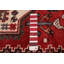 Tapis rouge en laine 1990 3 pi 11 po x 7 pi 3 po Zamaria