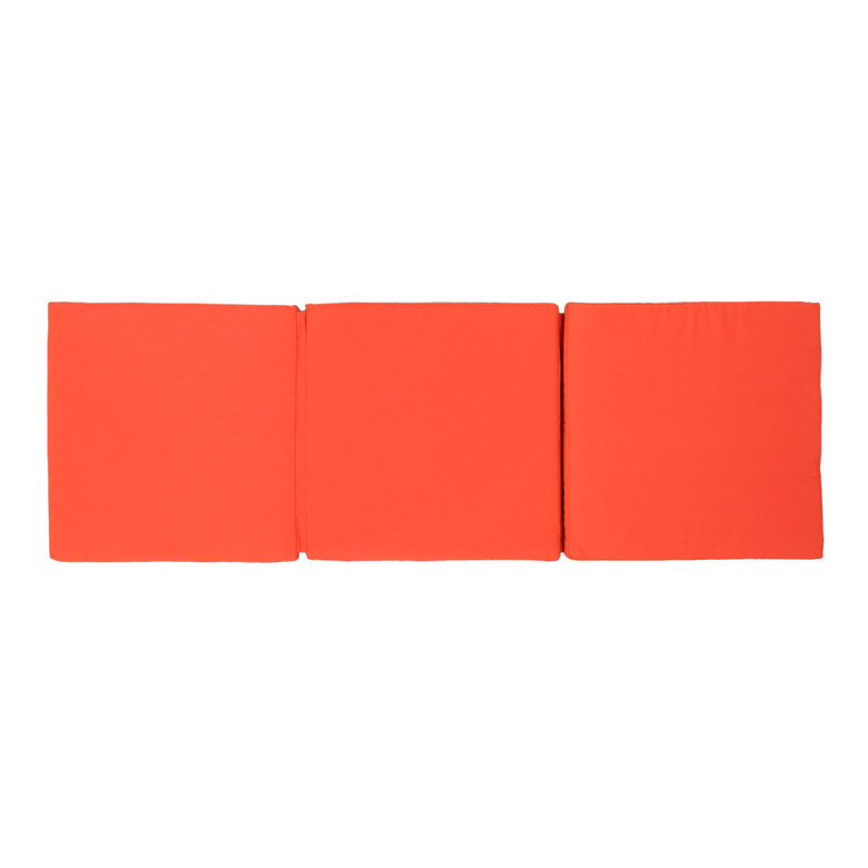 Protected Rectangular Cushion - Orange, Waterproof For Outdoor Use Orange And Comfortable