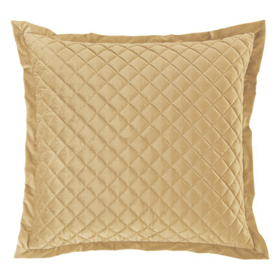 Velvet Diamond Solid Colour Quilted Modern Contemporary 27x27 inch Euro Sham