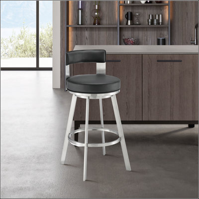 Tabouret de bar pivotant en similicuir Flynn pour cuisine et bars modernes