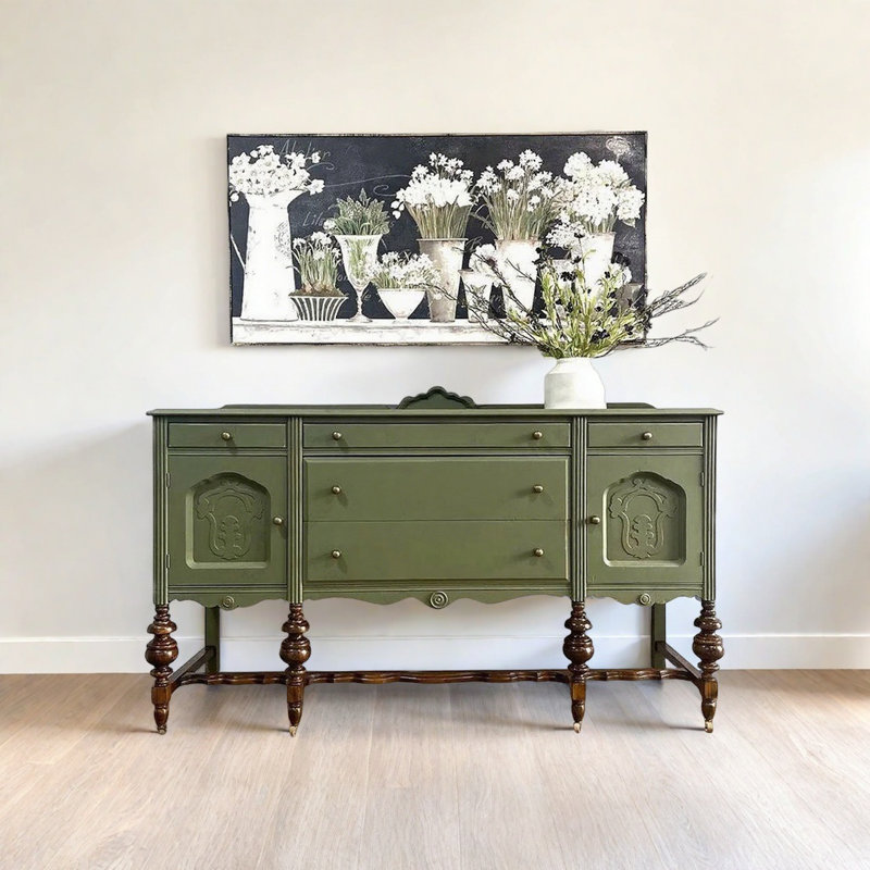 Console Retro Classical Multifonctional, H 36,22 po x l 66,93 po x P 19,69 po