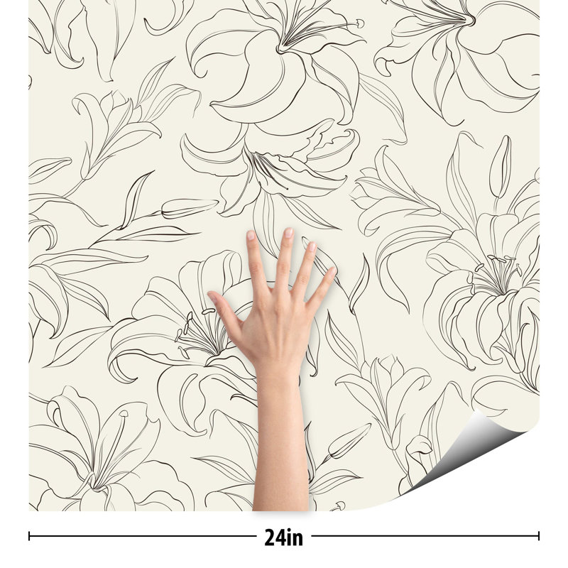 Peel & Stick Floral Tile, 126" L x 24" W