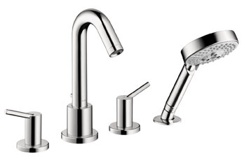 Talis S Double Handle Deck Mounted Roman Tub Faucet Trim with Handshower, Chrome