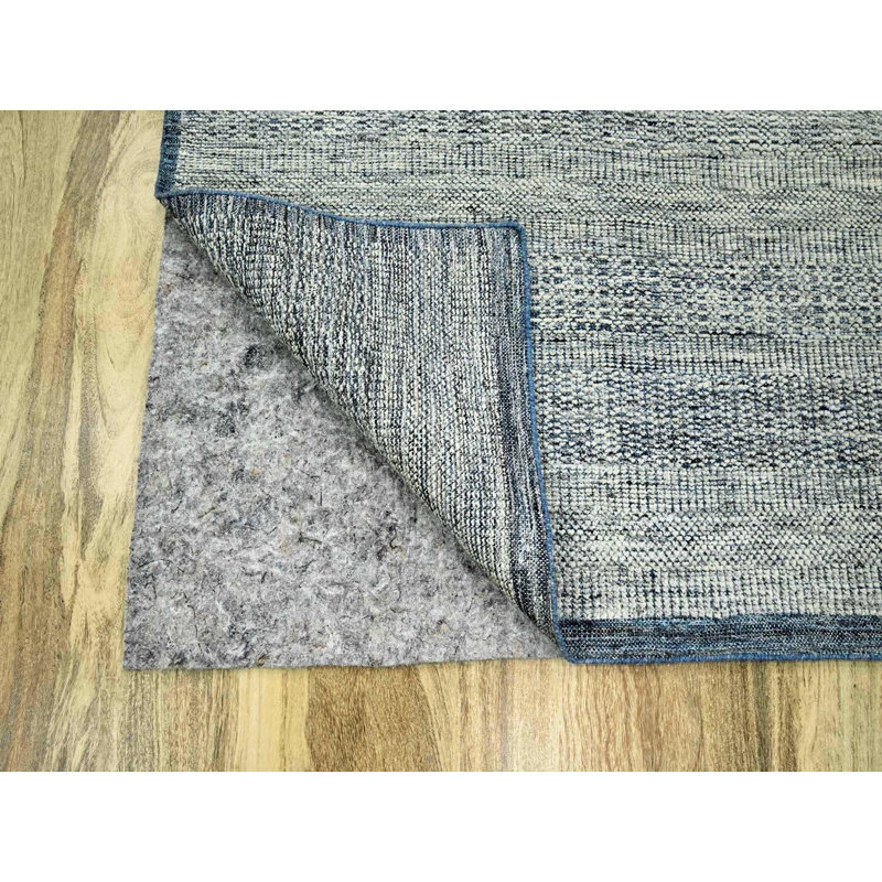 Tapis oriental bleu en laine noué à la main 7 pi 10 po x 9 pi 11 po - MOA10276708, Rectangle 7 pi 10 po x 9 pi 11 po