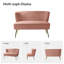2 Seater Velvet Sofa-2132106743