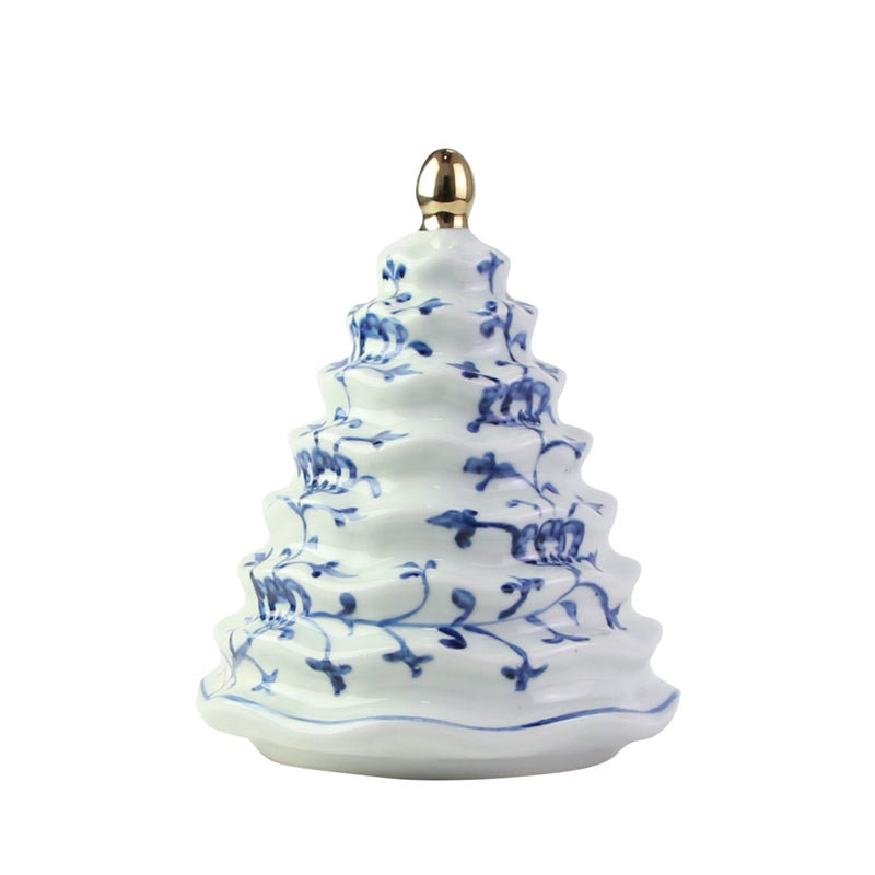 Medium Floral Porcelain Tree, 8" H x 7" W x 7" D