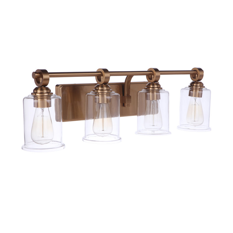 Éclairage pour meuble-lavabo 4 lumières Bankey, Bronze satiné