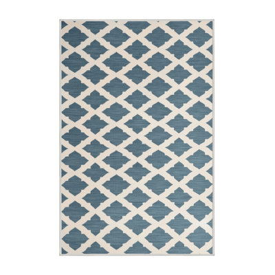 Machine Washable Trellis Beige Area Rug