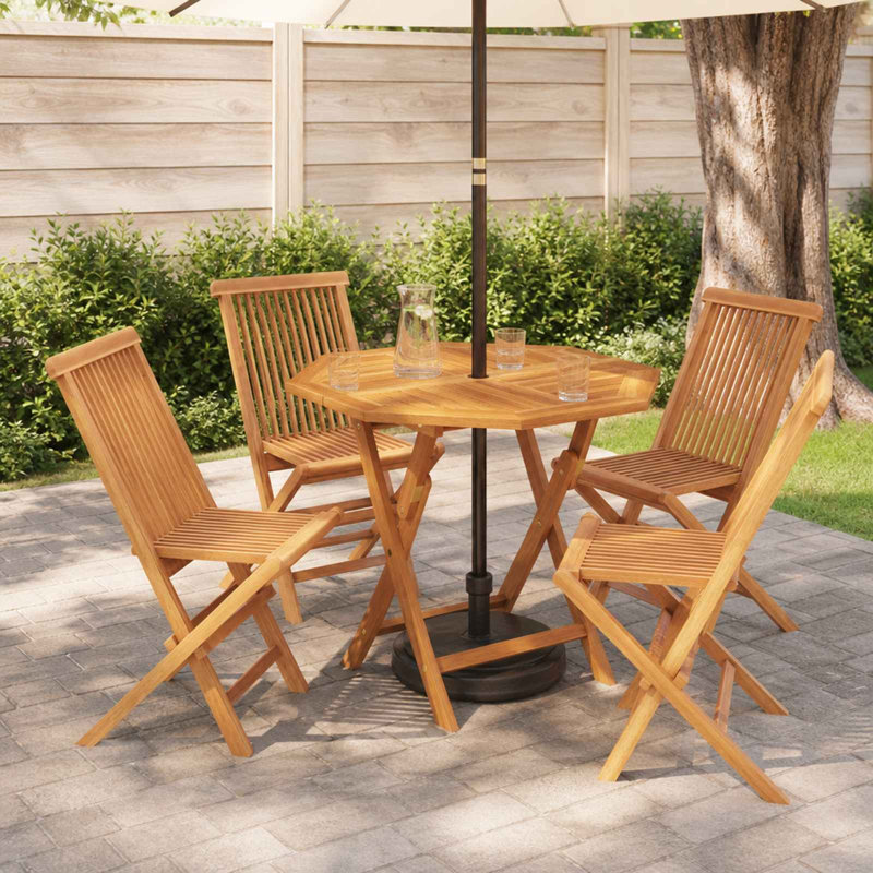 Solid Wood Patio Dining Set Table,, 4