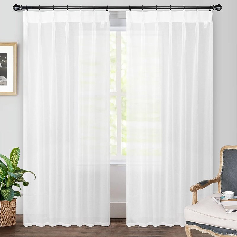 Rideau en polyester Darda, L 52 po x L 96 po