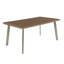 Farjand Rectangular Wood Metal Outdoor Dining Table , 63'' in. W 35.5'' in. D-390371535