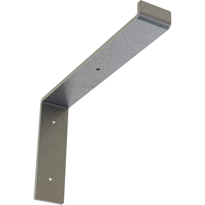 Support de tablette en acier, Argent martelé, H 7 po x l 2 po x P 12 po
