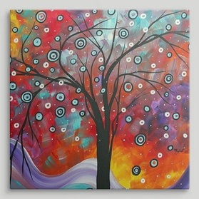 « snow automne » par megan duncanson, reproduction d’art, H 35 po x l 35 po x P 1,5 po, Toile