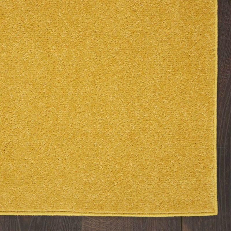 Tapis jaune uni Mullican Sandy, Carré 9 pi