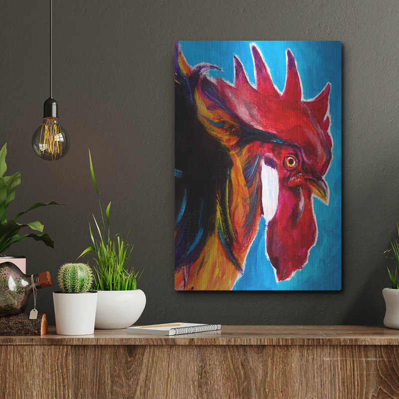 " Chicken Charles " by Dawg Painter, 16" H x 12" W