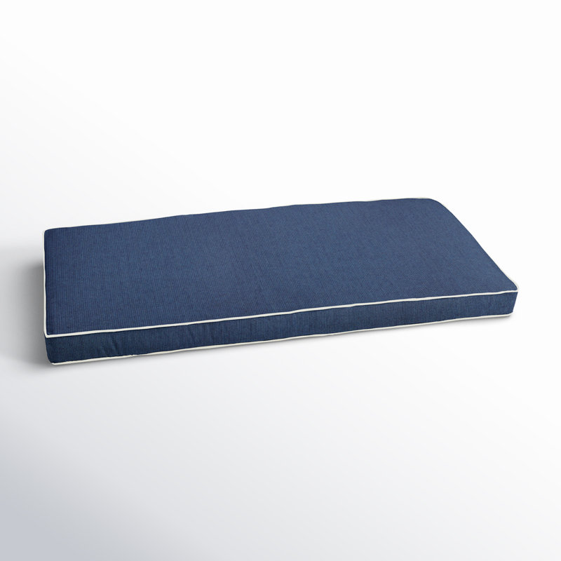 Charton Outdoor Sunbrella Bench Cushion, Spectrum Indigo Sunbrella®, 2" H x 47.5" W x 18" D